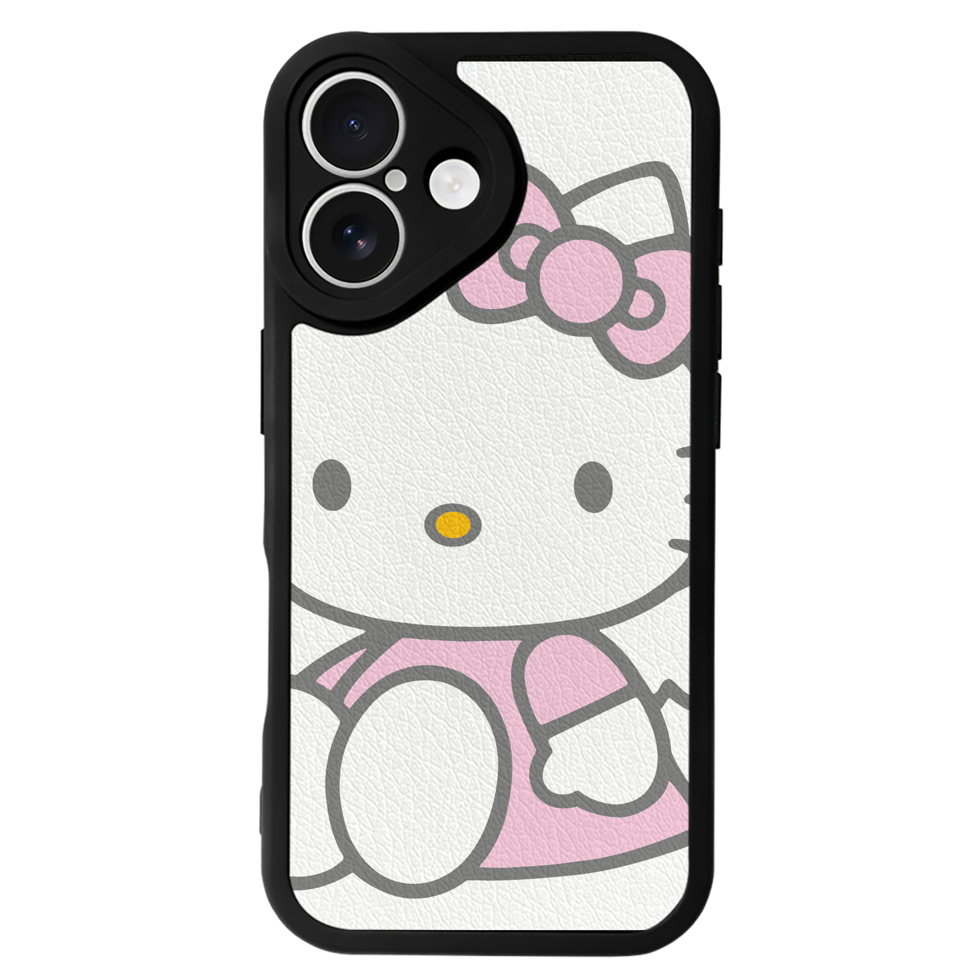 （画像用） Hello Kitty ハローキティ 【iPhone 16シリーズ対応】シリコンスマホケース（レザー調） 材質：シリコン